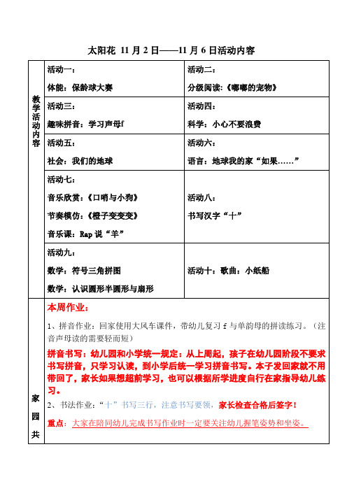 太阳花第十一周回执