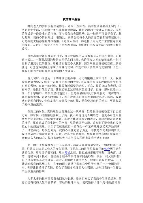 我的高中三年将这样度过1000字作文