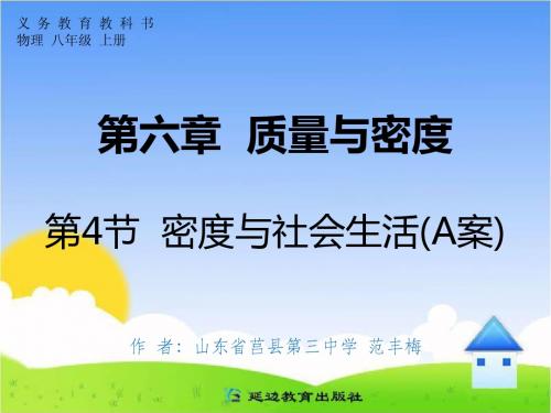 第六章 质量与密度 第4节 密度与社会生活(A案)