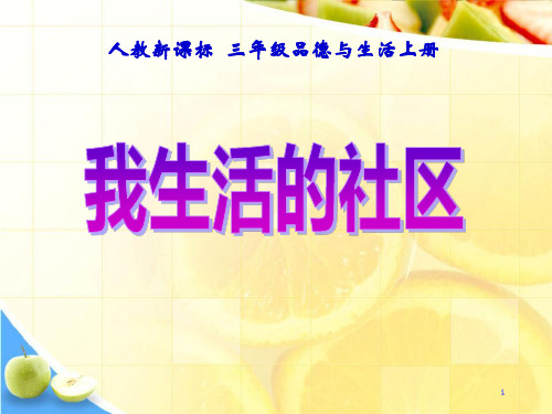 人教版三年级品德与社会上册精品课件 第三节《我生活的社区》2