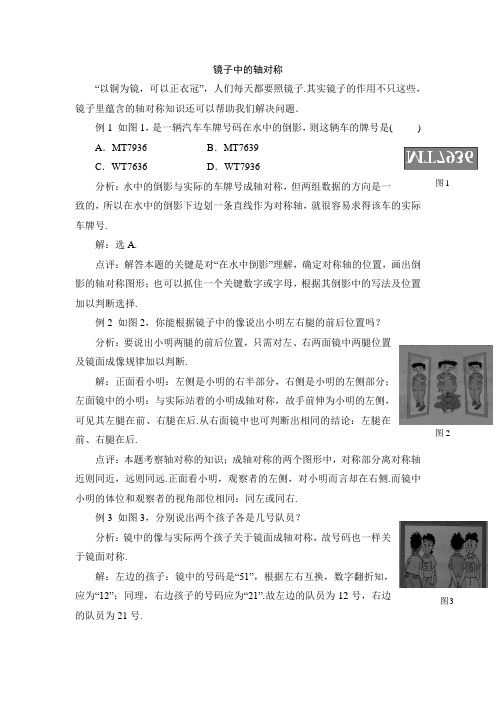 八年级数学上册第2章镜子中的轴对称(青岛版)