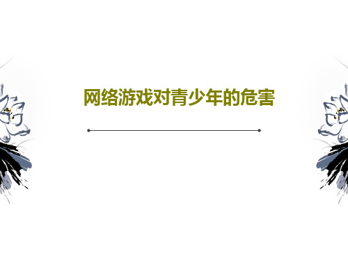 网络游戏对青少年的危害28页PPT