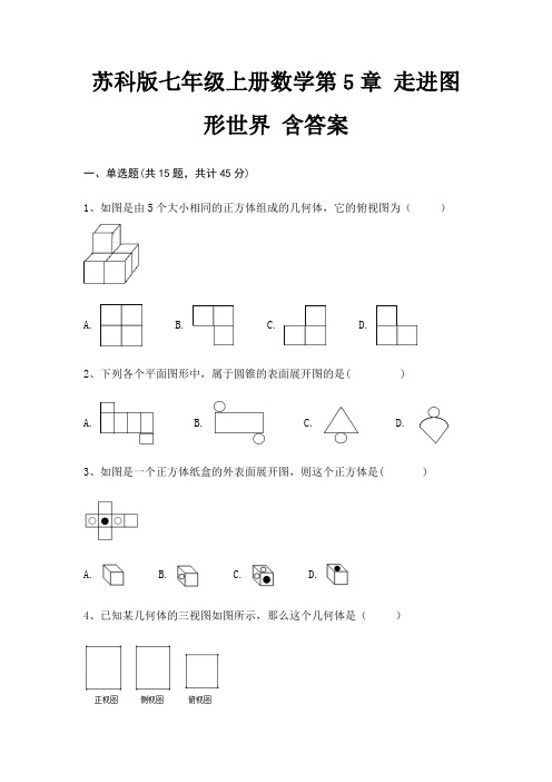 苏科版七年级上册数学第5章 走进图形世界 含答案