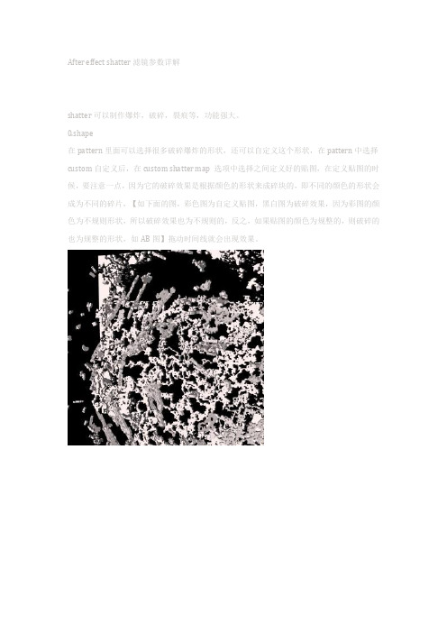 After effect shatter滤镜参数详解