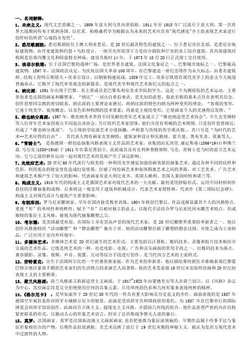 现代艺术思潮-答案