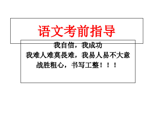 高考语文 考前指导 精品课件(40张)