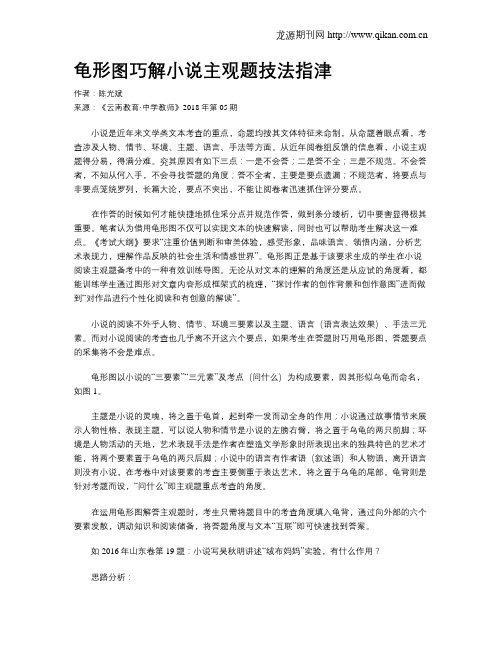 龟形图巧解小说主观题技法指津