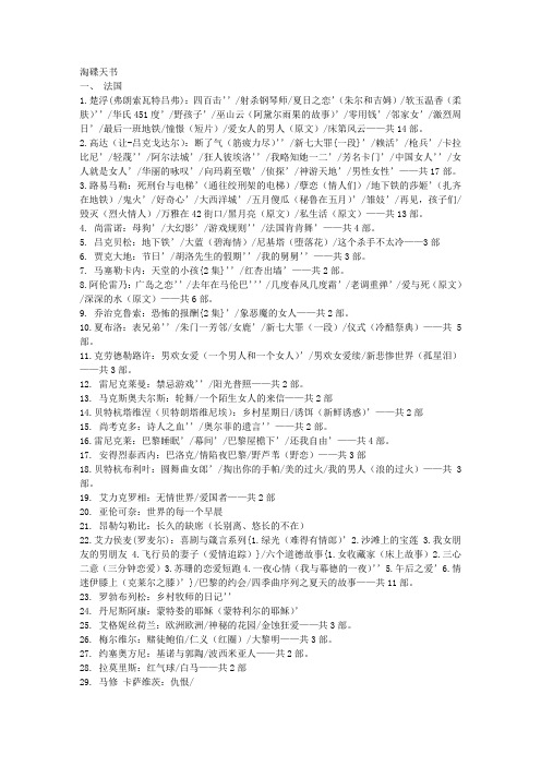 各国电影大全综述