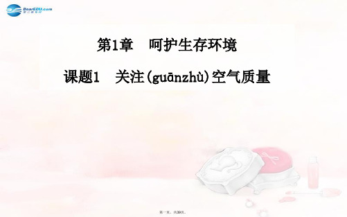 高中化学 第1章 课题1 关注空气质量同步课件 鲁教版选修1