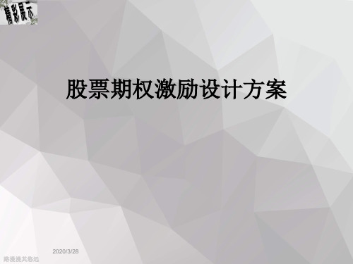 股票期权激励设计方案