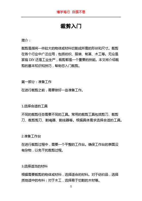 裁剪入门_精品文档