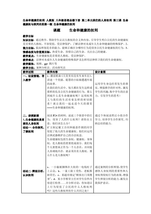 第二单元我们的人身权利(人教版八年级下)