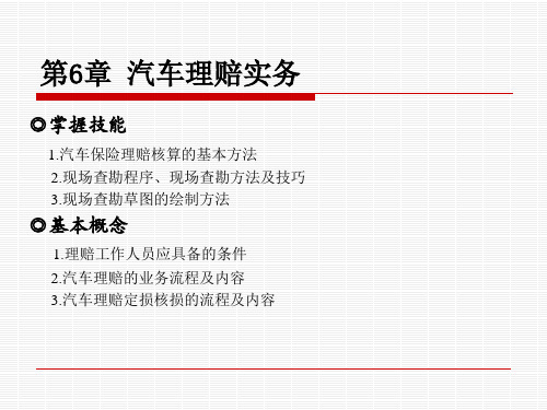 汽车保险与理赔六PPT课件