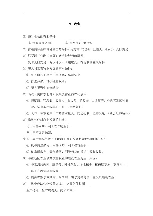 2018届高考地理复习常见简答题标准答题思路3 精品