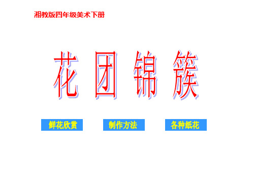 (四下)美术优秀课件-6 花团锦簇 ｜湘美版 PPT(27页)