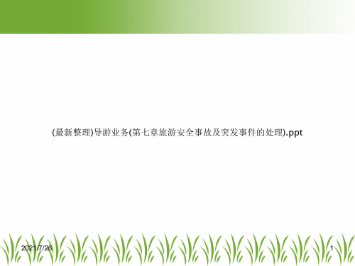 (最新整理)导游业务(第七章旅游安全事故及突发事件的处理).ppt