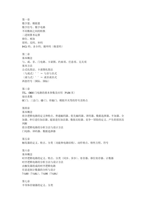 数电复习提纲doc