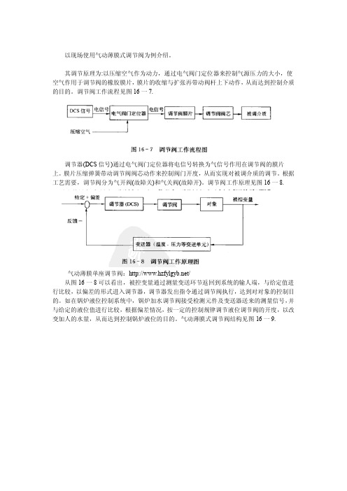 气动薄膜式调节阀工作流程图