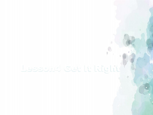 北师大版-英语-三年级上册-Lesson4_Get_It_Right教学课件