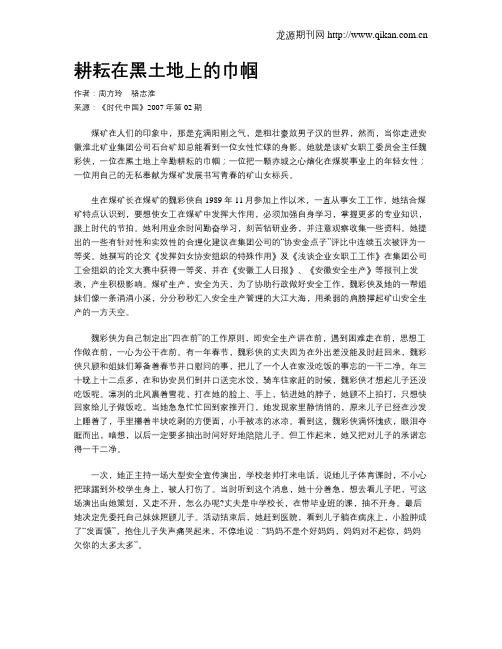 耕耘在黑土地上的巾帼