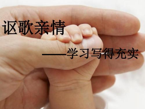 讴歌亲情——学习写得充实