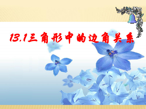 沪科版八年级上册 13.1.1三角形中的边角关系 (共21张PPT)