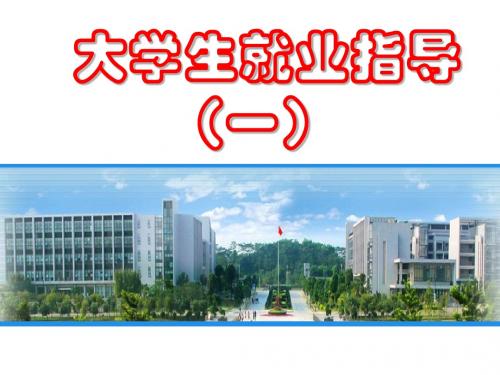 大学生就业指导(一)就业形势、就业心态、就业能力