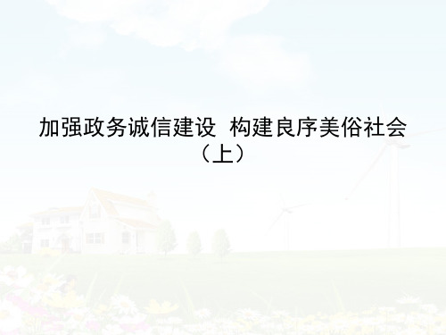 加强政务诚信建设构建良序美俗社会(上)PPT课件