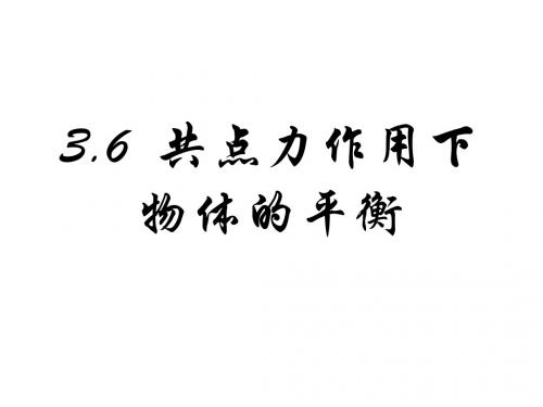 3.5《共点力的平衡条件》