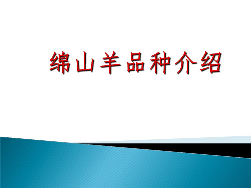 羊品种介绍