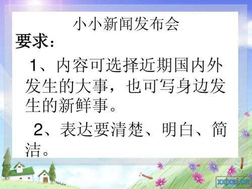 四下语文第四单元小小新闻发布会课件