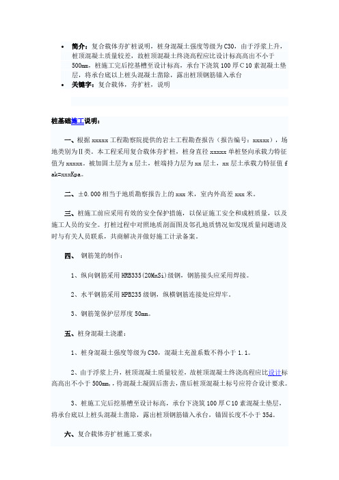 复合载体夯扩桩说明