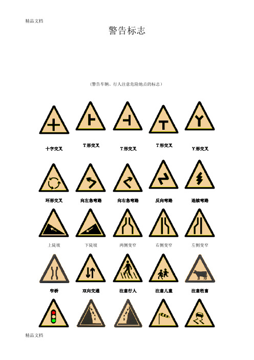 最新中国交通标志大全——超详细_易懂资料