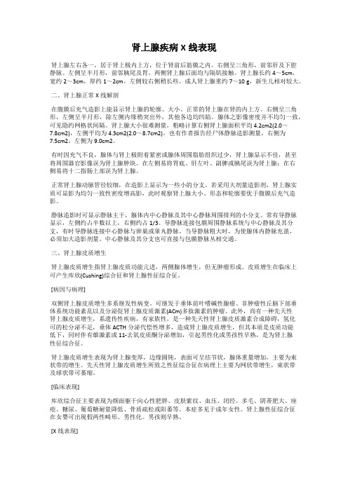 肾上腺疾病X线表现