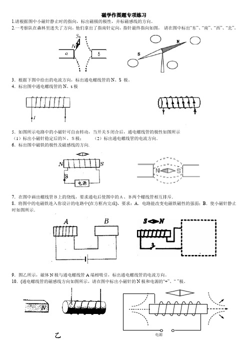 磁学作图题专项练习