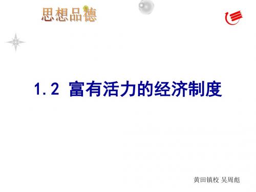 1.2富有活力的经济制度