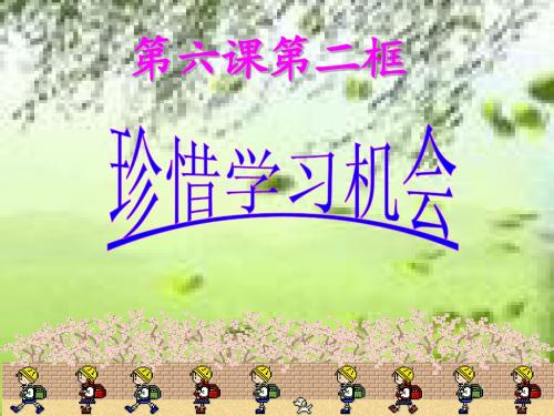 八年级下册第六课第二框珍惜学习机会 (精品课件)