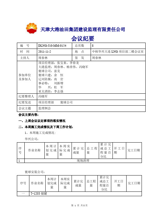 11.11.2会议纪要0154期