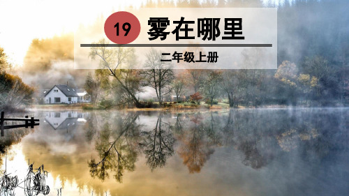 部编人教版二年级语文上册第19课《雾在哪里》优秀PPT课件