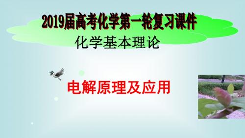 2019届 高三一轮化学复习课件电解池原理及其应用 (57张ppt)(共57张PPT)