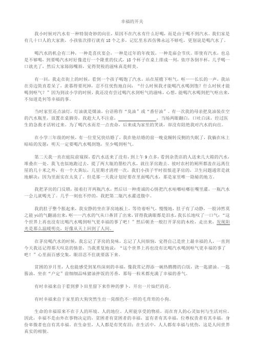 幸福的开关