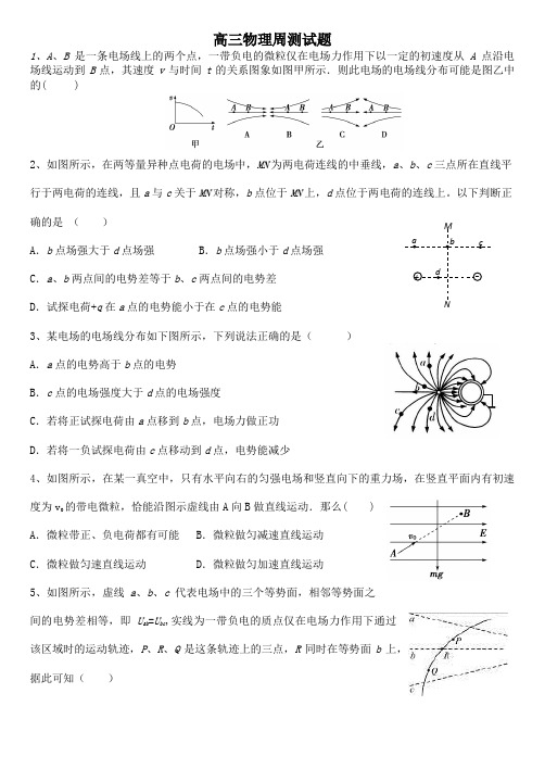 电场周测试题