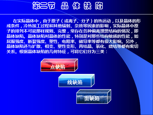 材料科学-晶体缺陷