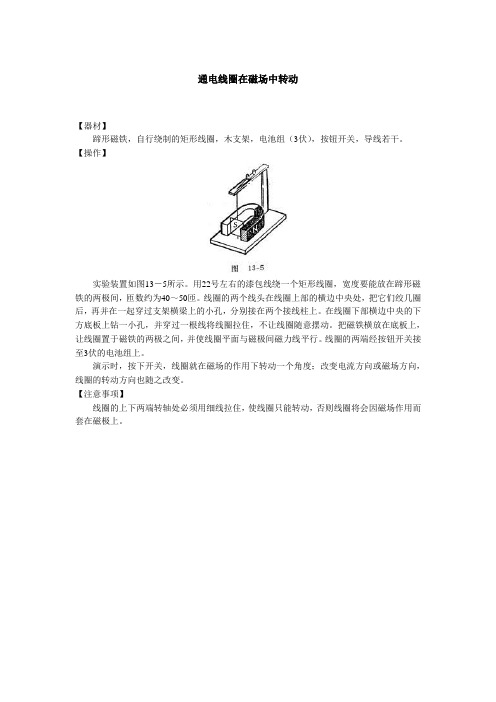 人教版-物理通电线圈在磁场中的转动