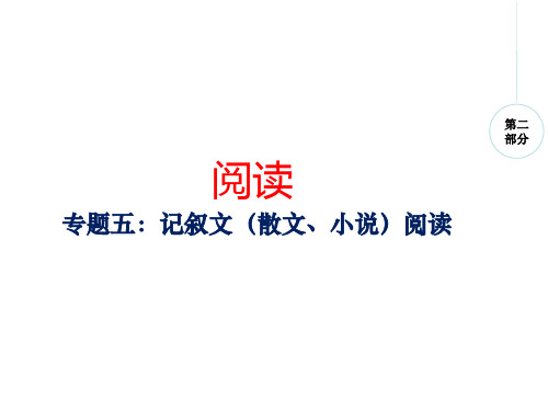 2017年初三语文中考复习专题 记叙文阅读PPT课件