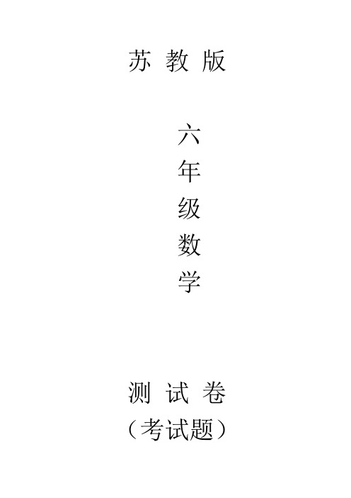 通用版数学六年级下册总复习专题综合应用测试题含答案