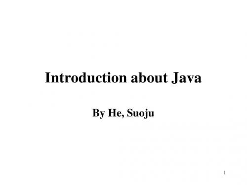 Java 简介英文版