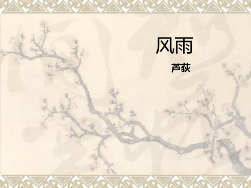 九年级下册3.5《风雨》名师优质课ppt课件
