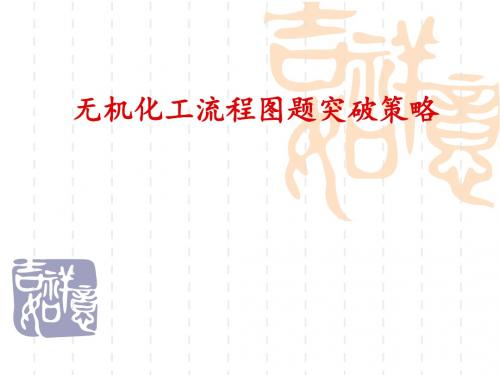 无机化工流程图题突破策略(2018年高考复习备考)