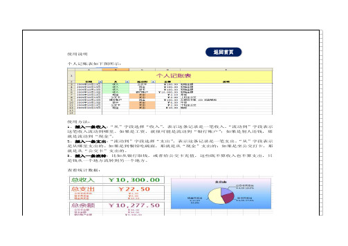 excel表格模板：个人记账表模板(自动计算,自动分析)